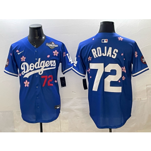 MLB Dodgers 72 Rojas Blue Tokyo 2025 World Series Nike Cool Base Men Jersey