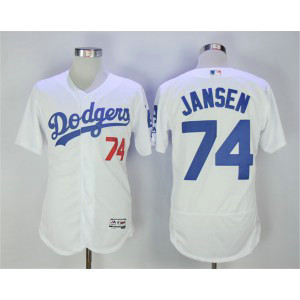 MLB Dodgers 74 Kenley Jansen White Flexbase Men Jersey
