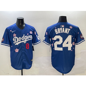 MLB Dodgers 8 & 24 Kobe Bryant Blue 2025 Tokyo Series Nike Cool Base Men Jersey