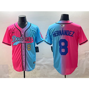 MLB Dodgers 8 Hernandez New Fashion Nike Cool Base Men Jersey