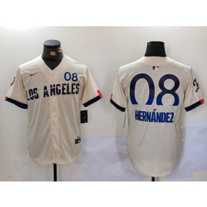 MLB Dodgers 8 Manny Machado Cream City Nike Cool Base Men Jersey