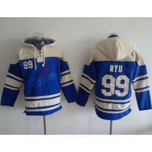 MLB Dodgers 99 Hyun-Jin Ryu Blue Men Sweatshirt Hoodie