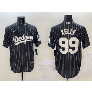 MLB Dodgers 99 Kelly Black Nike Cool Base Men Jersey