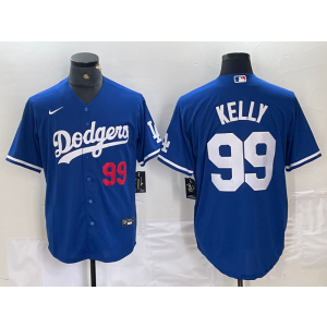 MLB Dodgers 99 Kelly Blue Nike Cool Base Men Jersey