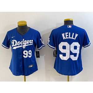 MLB Dodgers 99 Kelly Blue Nike Cool Base Youth Jersey