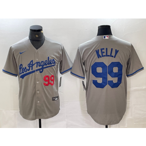MLB Dodgers 99 Kelly Gray Nike Cool Base Men Jersey