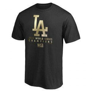 MLB Dodgers Black Gold 2020 World Series Champions T-Shirt