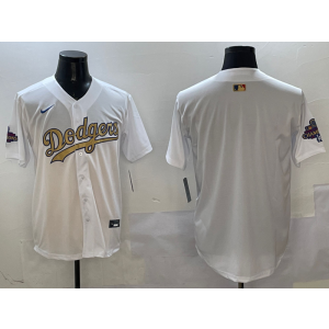 MLB Dodgers Blank 2025 Gold Collection Nike Cool Base Men Jersey