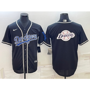 MLB Dodgers Blank Black Baseball Logo Nike Men Jerseys