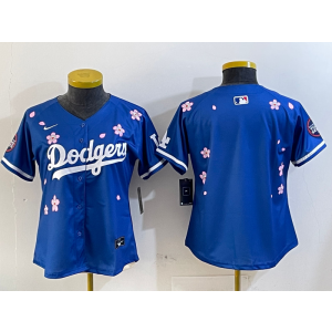 MLB Dodgers Blank Blue 2025 Tokyo Series Nike Cool Base Youth Jersey