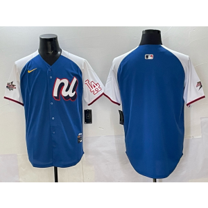 MLB Dodgers Blank Blue Alternate 2025 All Star Nike Cool Base Men Jersey