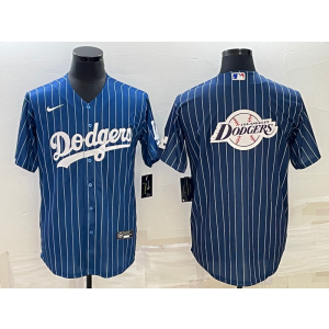 MLB Dodgers Blank Blue Baseball Logo Nike Men Jersey
