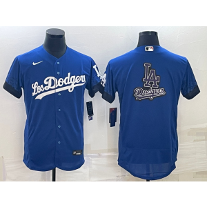 MLB Dodgers Blank Blue City Baseball Logo Nike Men Jersey