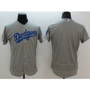 MLB Dodgers Blank Grey 2016 Flexbase Men Jersey