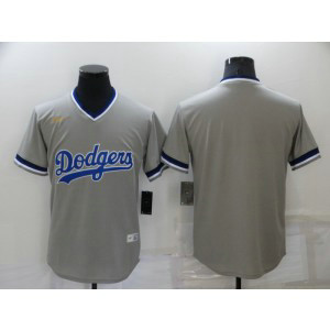 MLB Dodgers Blank Grey Nike Cool Base Men Jerseys