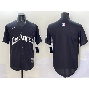 MLB Dodgers Blank New Black Nike Cool Base Men Jersey