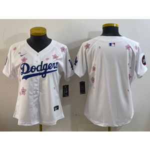 MLB Dodgers Blank White 2025 Tokyo Series Nike Cool Base Women Jersey