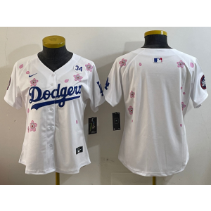 MLB Dodgers Blank White 2025 Tokyo Series Nike Cool Base Youth Jersey