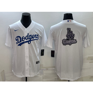 MLB Dodgers Blank White Baseball Logo Nike Men Jersey