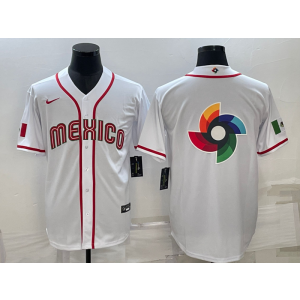 MLB Dodgers Blank White Mexico Cool Base Men Jersey