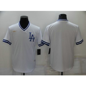 MLB Dodgers Blank White Nike Cool Base Men Jerseys