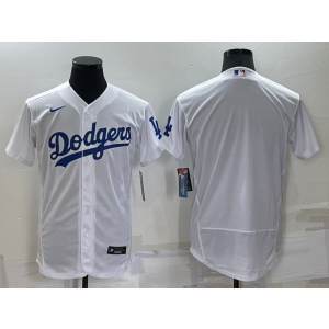 MLB Dodgers Blank White Nike Flexbase Men Jersey