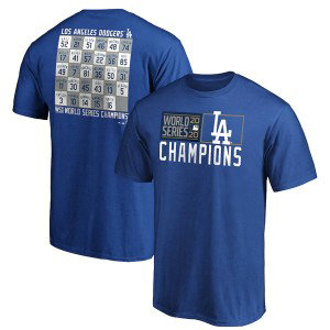 MLB Dodgers Blue 2020 World Series Champions T-shirt