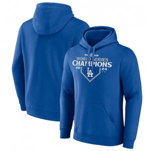 MLB Dodgers Royal 2024 World Series Champions Pullover Hoodie