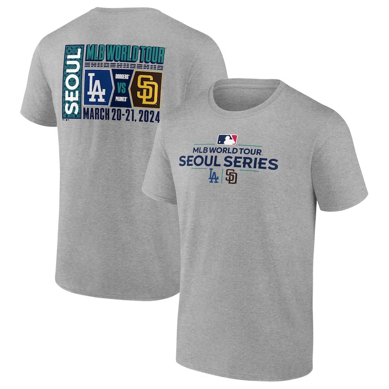 MLB Dodgers grey T-shirt MLB Dodgers grey T-shirt