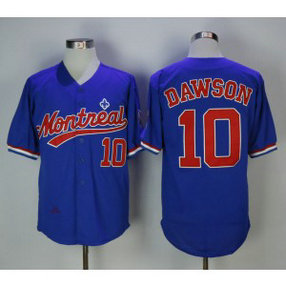 MLB Expos 10 Andre Dawson Blue Cooperstown Collection Mesh Batting Practice Men Jersey