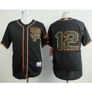 MLB Giants 12 Joe Panik Black Alternate Cool Base Men Jersey
