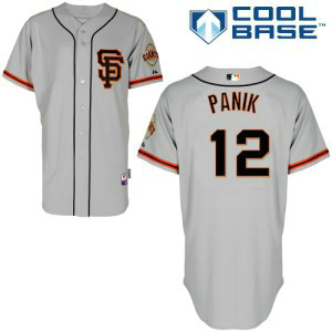 MLB Giants 12 Joe Panik Grey Road 2 Cool Base Men Jersey
