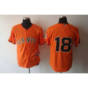 MLB Giants 18 Matt Cain Orange Men Jersey