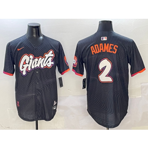 MLB Giants 2 Adames Anthracite 2025 City Connect Nike Cool Base Men Jersey