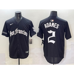 MLB Giants 2 Adames Black Nike Cool Base Men Jersey