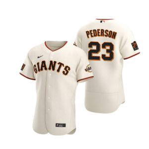 MLB Giants 23 Joc Pederson Cream Nike Flexbase Men Jersey