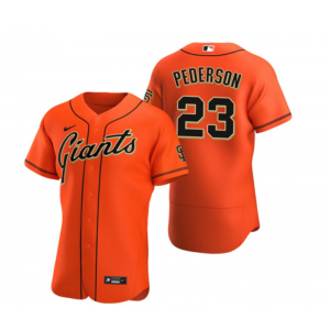 MLB Giants 23 Joc Pederson Orange Nike Flexbase Men Jersey