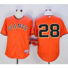 MLB Giants 28 Buster Posey Orange Men Jersey