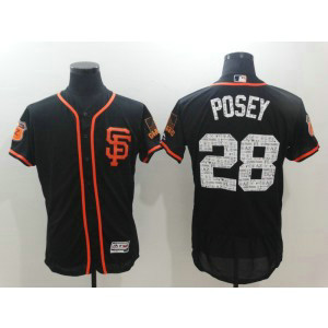 MLB Giants 28 Buster Posey Spring Flexbase Men Jersey