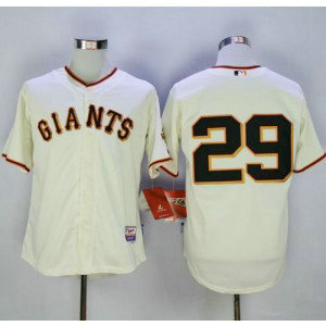 MLB Giants 29 Jeff Samardzija Cream Cool Base Men Jersey