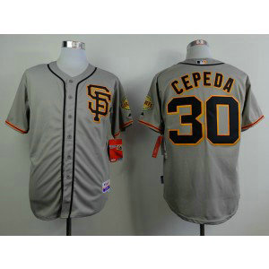 MLB Giants 30 Orlando Cepeda Grey Cool Base Men Jersey