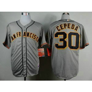 MLB Giants 30 Orlando Cepeda Grey Road Cool Base Men Jersey