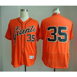 MLB Giants 35 Brandon Crawford Orange Flexbase Men Jersey