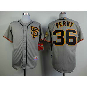 MLB Giants 36 Gaylord Perry Grey Cool Base Men Jersey