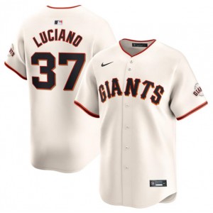 MLB Giants 37 Marco Luciano Cream Nike Cool Base Men Jersey