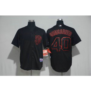 MLB Giants 40 Madison Bumgarner Black Cool Base Men Jersey