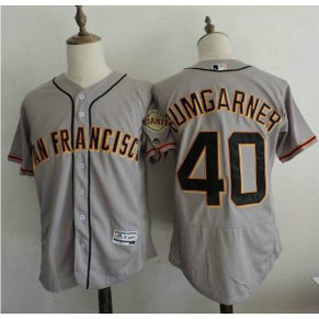 MLB Giants 40 Madison Bumgarner Grey Flexbase Men Jersey