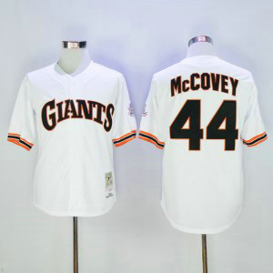 MLB Giants 44 Willie McCovey White New Cool Base Men Jersey