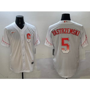 MLB Giants 5 Mike Yastrzemski White City Nike Cool Base Men Jersey