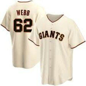MLB Giants 62 Webb Cream Cool Base Men Jersey